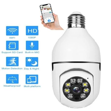 Light Bulb 1080P Night Vision Wi-Fi Camera