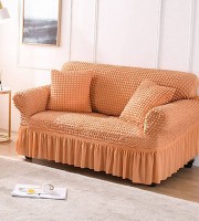 2 seater sofa cover brown colour